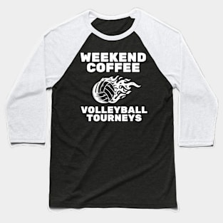 Vintage Weekend Coffee and Volleyball Moms Baseball T-Shirt